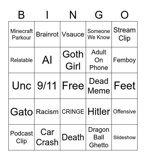 Instagram Reels Bingo Card