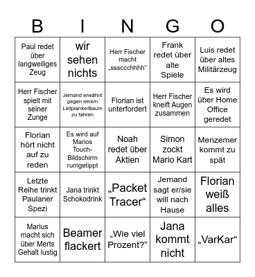 E2IT4 Bingo Card