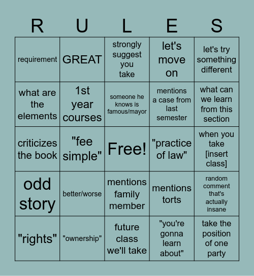 Second Semester!!!!! Bingo Card