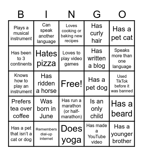 KMPI Ice Breaker BINGO! Bingo Card