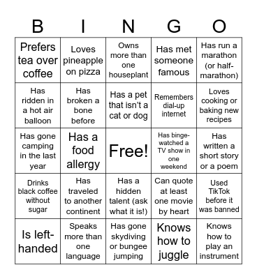 KMPI Ice Breaker BINGO! Bingo Card