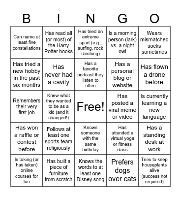 KMPI Ice Breaker BINGO! Bingo Card