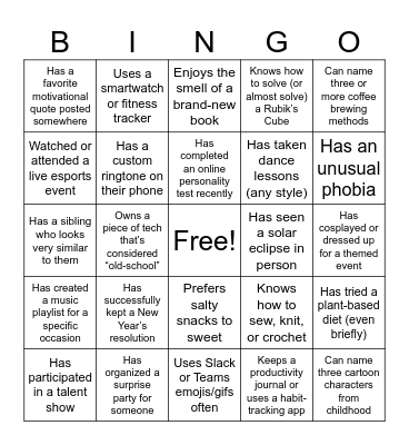 KMPI Ice Breaker BINGO! Bingo Card