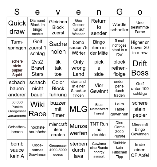 Fabian Bingo Card