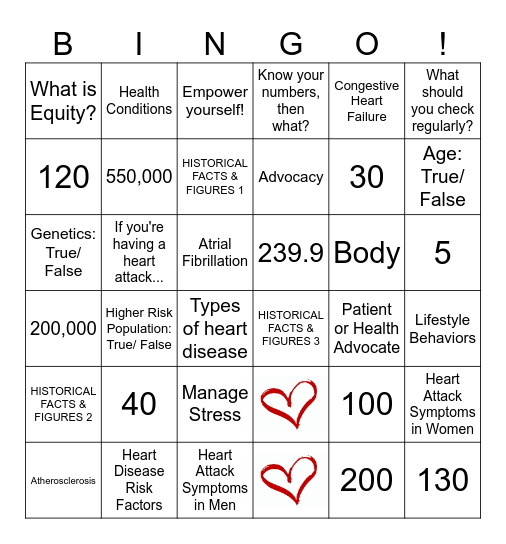 Let's Talk: Bingo, From the Heart Bingo Card
