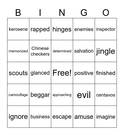 2nd grade Reading Bingo Card