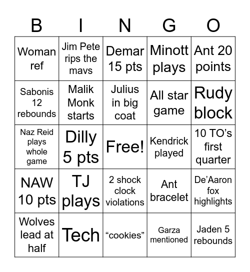2.3.25 Bingo Card