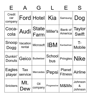 Commercial Bingo Card