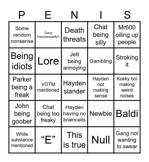 Mr600XPoland(parker) Bingo Card