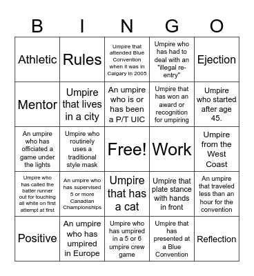 Blue Bingo #13 - EN Bingo Card