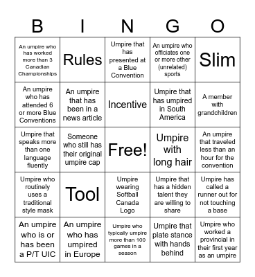 Blue Bingo #15 - EN Bingo Card