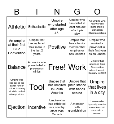 Blue Bingo #20 - EN Bingo Card