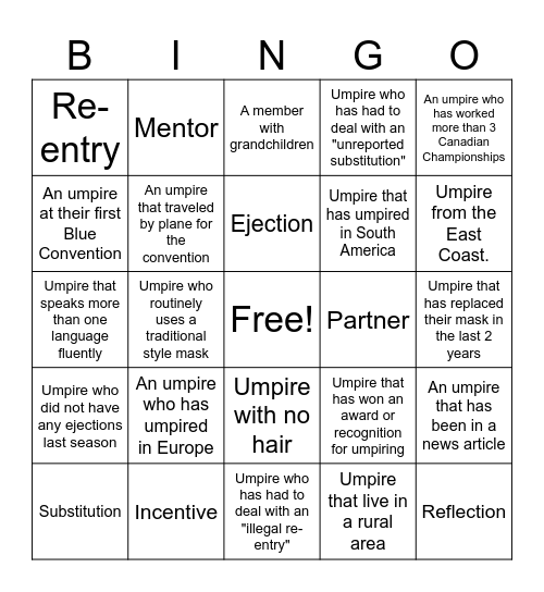 Blue Bingo #25 - EN Bingo Card
