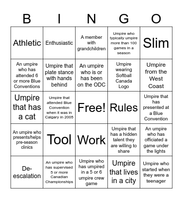 Blue Bingo #26 - EN Bingo Card