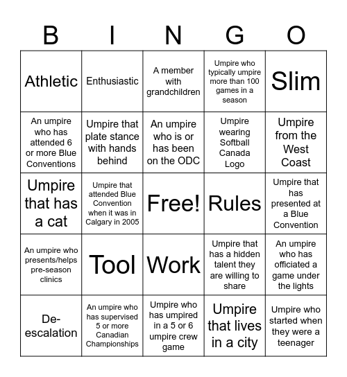 Blue Bingo #26 - EN Bingo Card