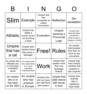 Blue Bingo #29 - EN Bingo Card