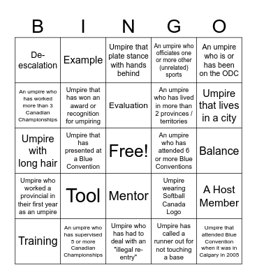 Blue Bingo #34 - EN Bingo Card