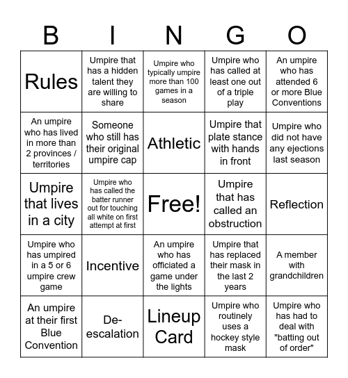 Blue Bingo #36 - EN Bingo Card