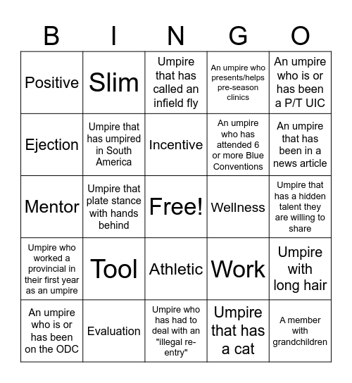Blue Bingo #39 - EN Bingo Card