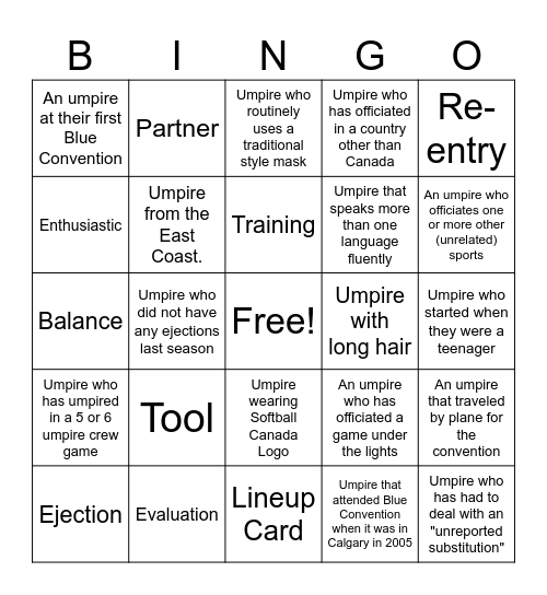Blue Bingo #41 - EN Bingo Card