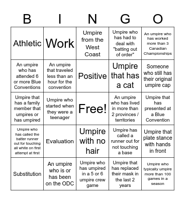 Blue Bingo #43 - EN Bingo Card