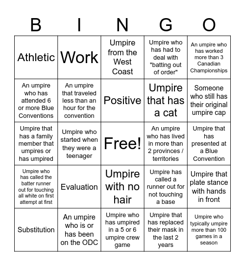 Blue Bingo #43 - EN Bingo Card