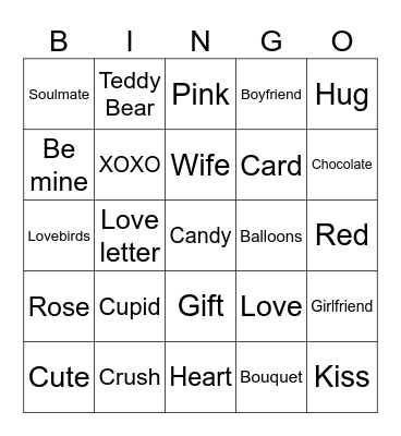 Happy Valentine's Day! Bingo Card