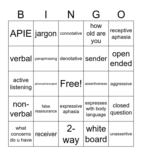 say whaaattt???? Bingo Card