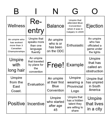 Blue Bingo #49 - EN Bingo Card