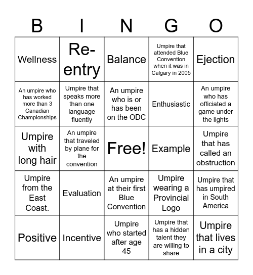 Blue Bingo #49 - EN Bingo Card