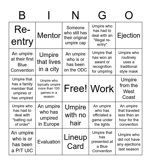 Blue Bingo #51 - EN Bingo Card