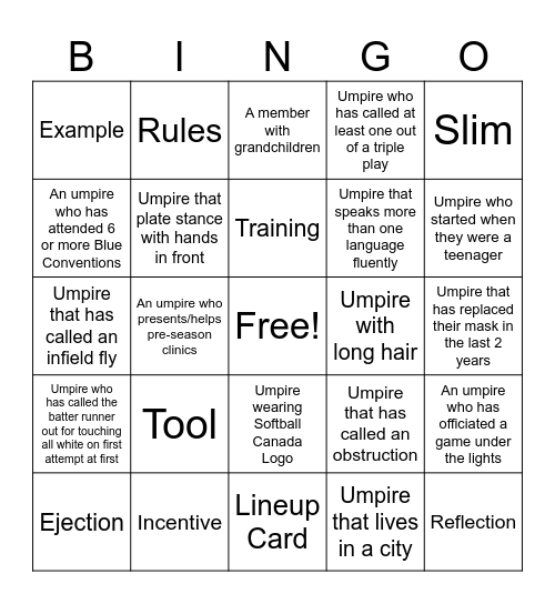 Blue Bingo #52 - EN Bingo Card