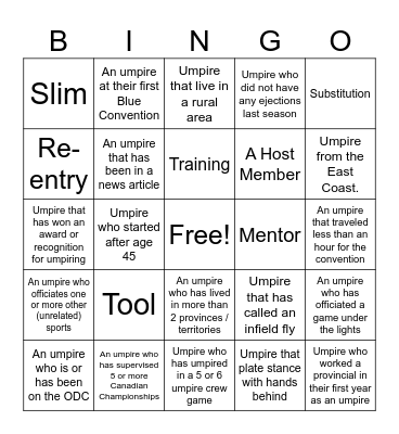 Blue Bingo #54 - EN Bingo Card