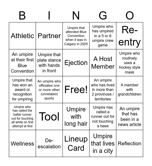 Blue Bingo #57 - EN Bingo Card