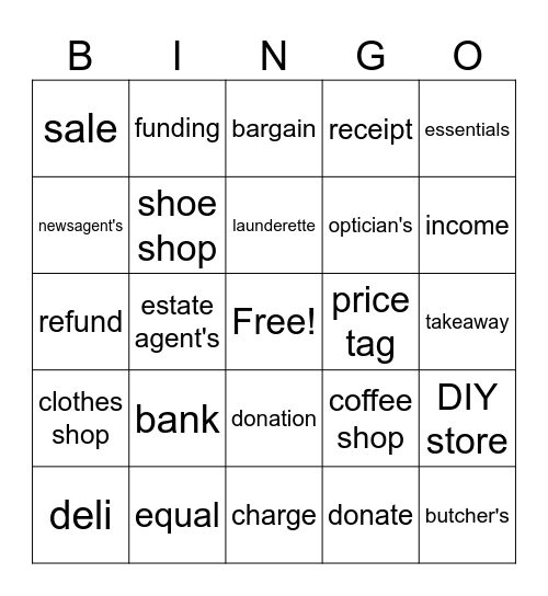 Tieng Anh 10 6A Vocab Review Bingo Card