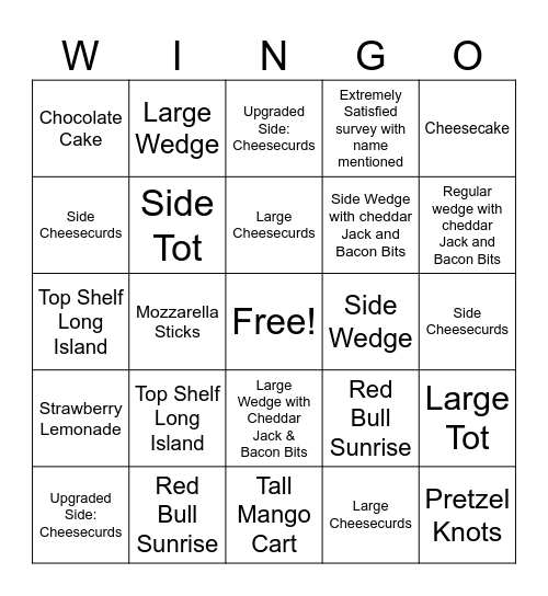 Server WINGO Bingo Card