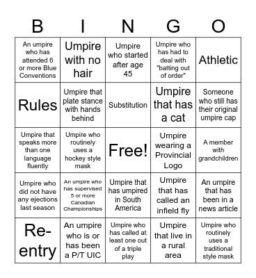 Blue Bingo #58 - EN Bingo Card