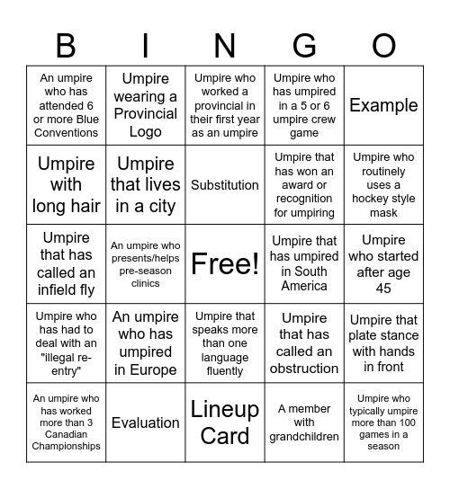 Blue Bingo #66 - EN Bingo Card