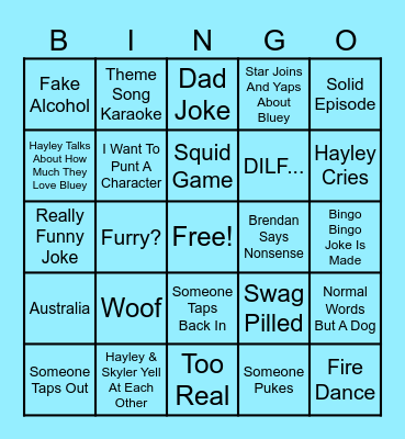Swag Bingo Card
