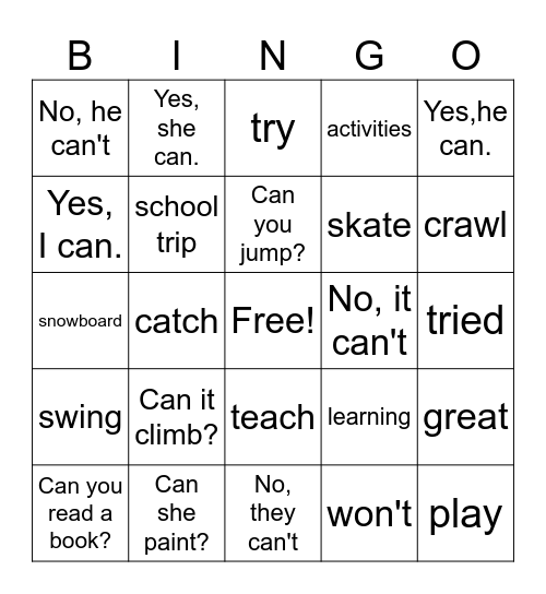 IA unit 4 Bingo Card