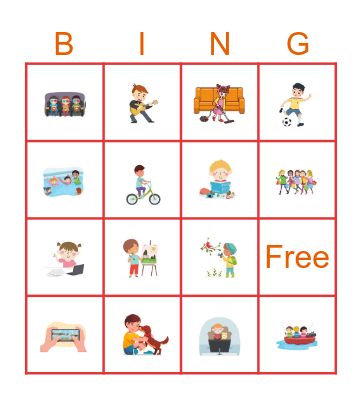 Free Time Bingo Card
