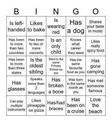 Icebreaker Bingo: Find Someone Who Bingo Card