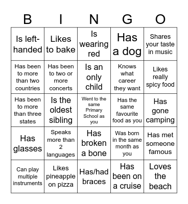 Icebreaker Bingo: Find Someone Who Bingo Card