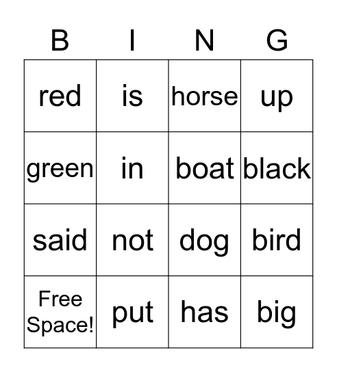 Bingo Card