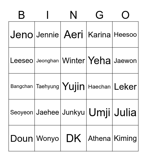 Iseo jelek Bingo Card