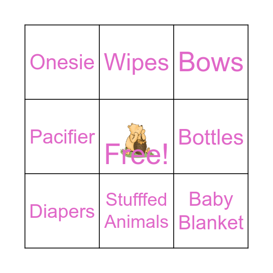 Baby Bingo Card