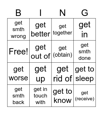 GET Bingo Card