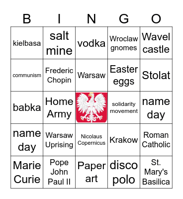 POLAND Bingo Card