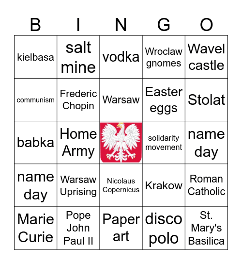 POLAND Bingo Card