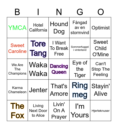Kontorbingo Card